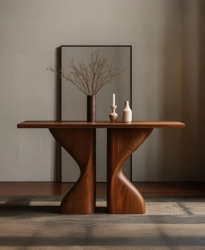 Handcrafted Solid Wood Reclaimed Console Table For Living Room Or Hallway