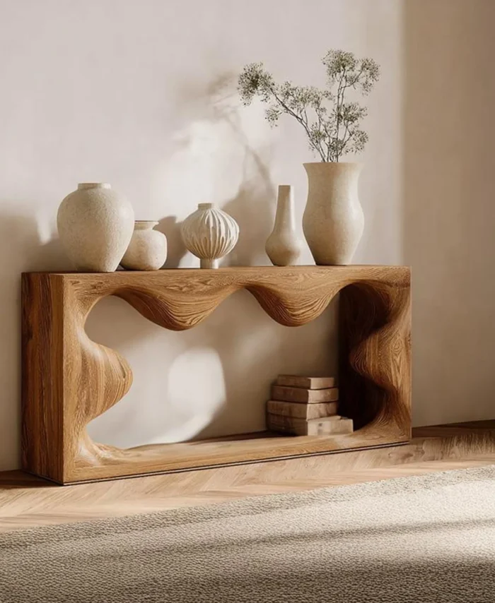 Farmhouse Reclaimed Wood Console Table Handmade Entryway Accent