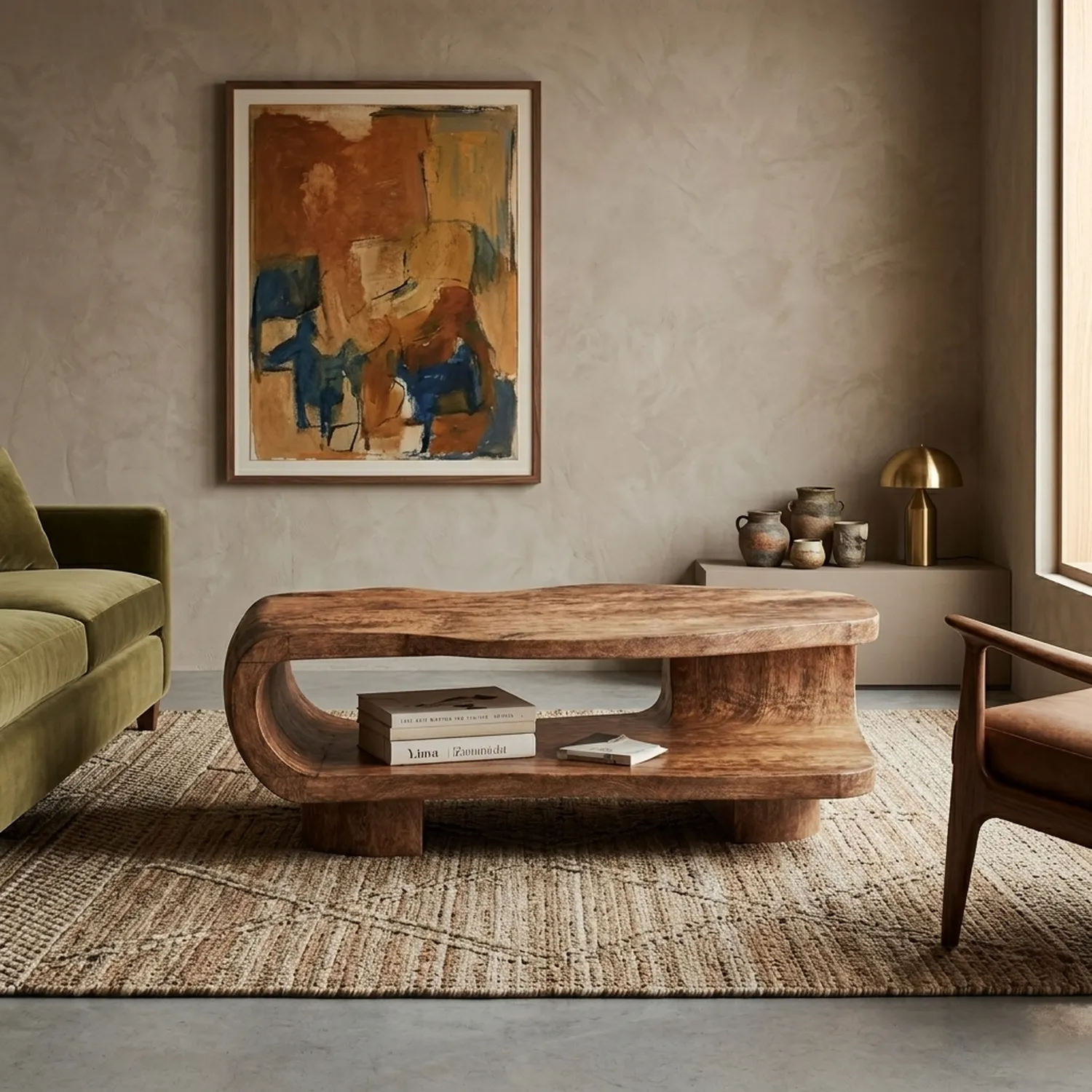 Farmhouse Solid Wood Coffee Table Entryway Accent