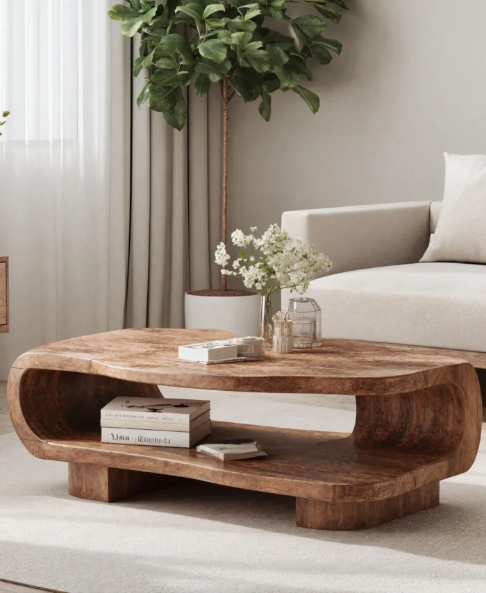 Farmhouse Solid Wood Coffee Table Entryway Accent