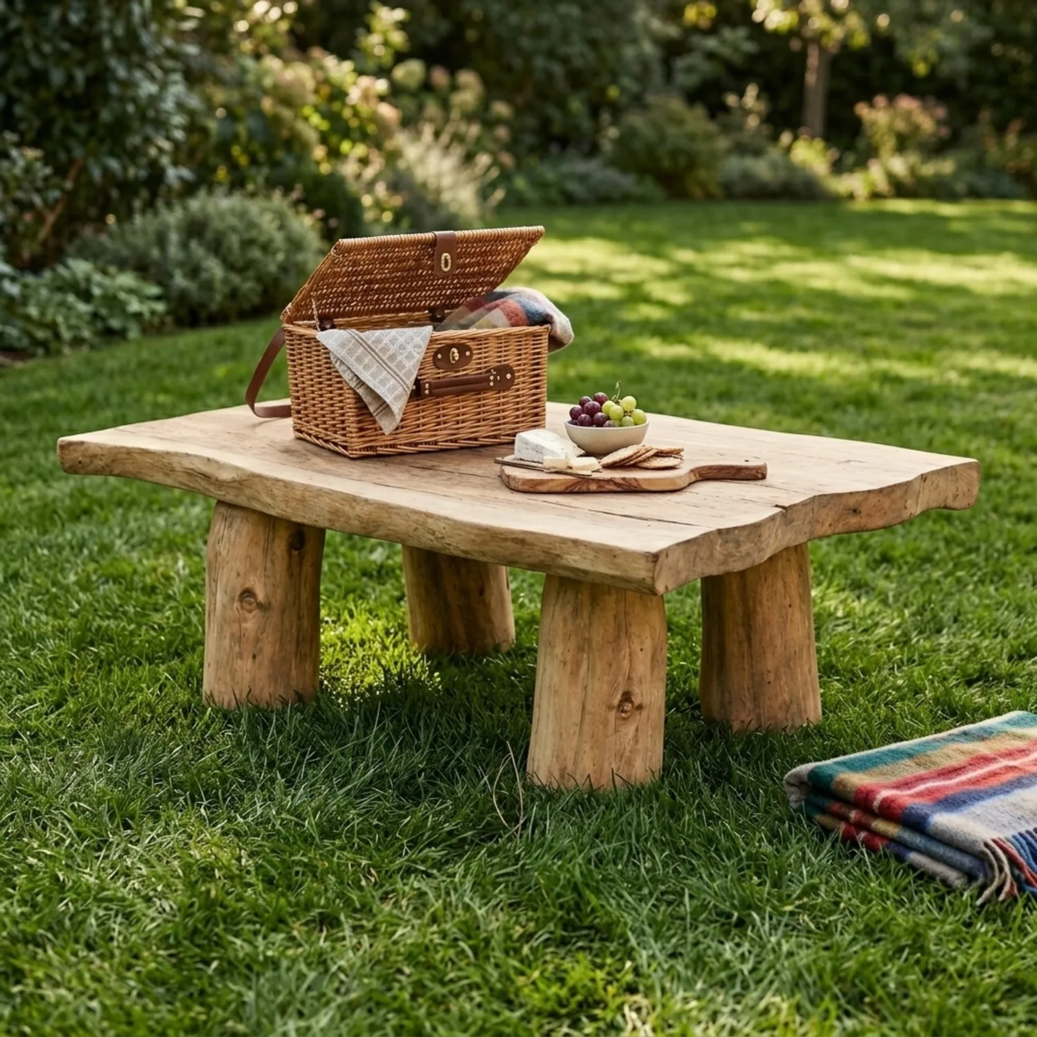Modern Low Solid Wood Coffee Table Minimal Design