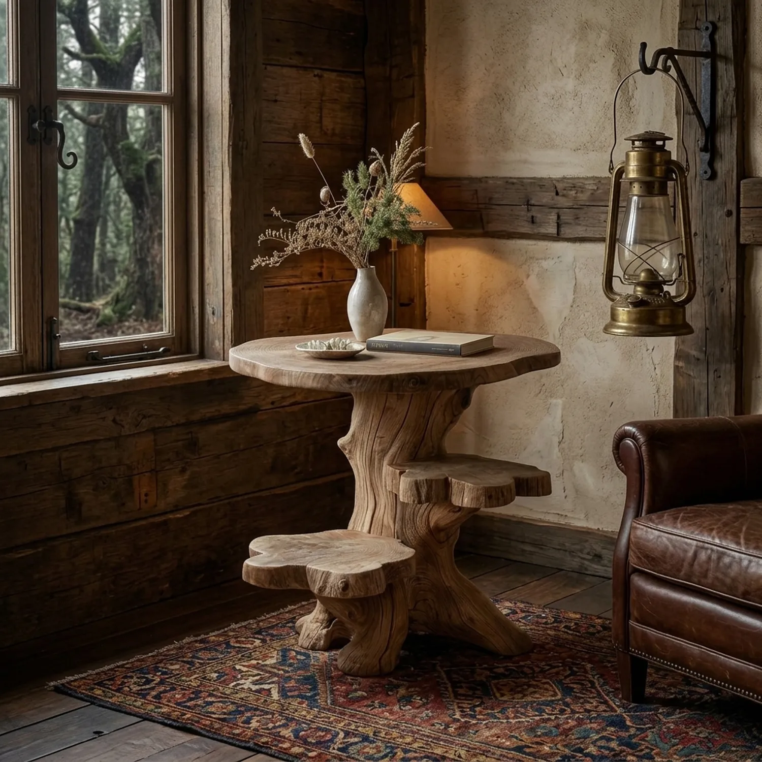 Farmhouse Style Solid Wood Coffee Table
